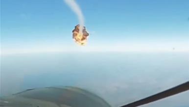 Украински воен авион урна моќен руски млазен дрон (ВИДЕО)