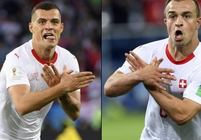 Џака, Шаќири и Лихтштајнер парично казнети за „двоглавиот орел“