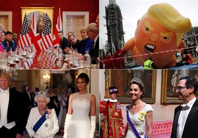 Кралска гозба: Трамп задрема на масата, Меј го покажа деколтето (ВИДЕО)