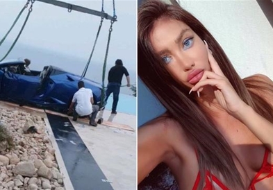 Ламборџинито на Сораја пропадна во базен- и се лизнала штиклата од кочница (ВИДЕО)