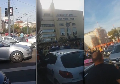 Невиден сообраќаен колапс во Белград – И Вучиќ загрижен поради штрајкот на таксистите (ВИДЕО)