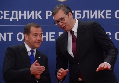 Рускиот премиер Медведев во Белград