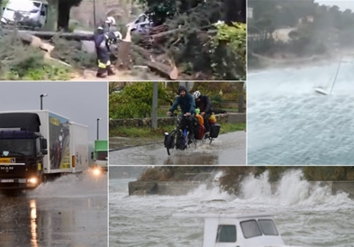 Хаос во Далмација – Паднати дрвја и фасади , бродските линии во прекин (ВИДЕО)