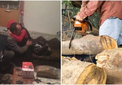 Разделба на ќерката од таткото , осуден на затвор поради три кубика дрва