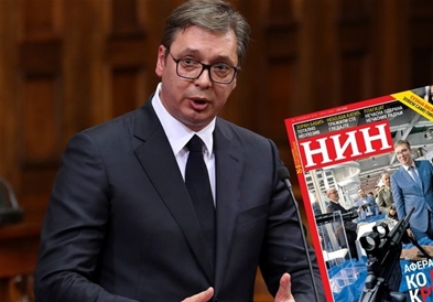 Српски неделник излезе со празна насловна по ,,скандалозната”фотографија со Вучиќ (ФОТО)