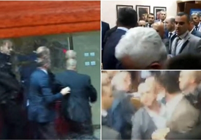 Видео: Со кршење на инвентарот во црногорскиот парламент беше донесен законот  за  верските заедници