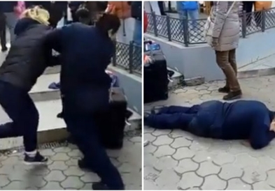 Видео: Продавачка нокаутира комунална полицајка во Белград
