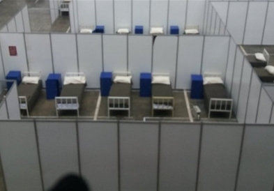 На саемот во Белград направени импровизирани соби за заразените со коронавирус