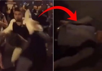 УФЦ ѕвезда претепа човек на улица : Ќе го удирав до смрт (ВИДЕО)