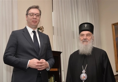 Србија за Велигден во целосен карантин , Вучиќ се обрати по средбата со патријархот