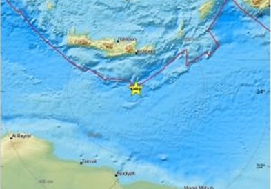 Силен земјотрес во близина на грчкиот остров Крит , почуствуван и во Македонија 