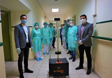 Клиниката за пулмологија и алергологија се заблагодарува за донацијата на „УВ Гард“ 