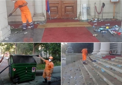 Фото: Белград по синоќешните демонстрации