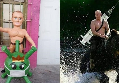 Путин како корона суперхерој на социјалните медиуми