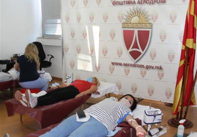 Општина Аеродром: Успешно реализирана крводарителска акција  