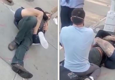 Се обидел да украде бебе од количка,не поминал добро (ВИДЕО)
