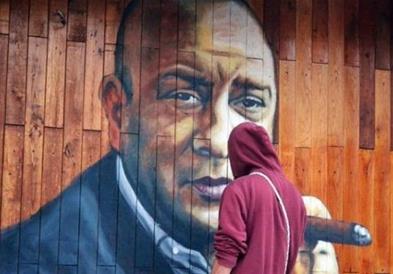 Фото: Млад уметник направи мурал во чест на Џеј Рамадановски