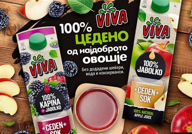 Нови и неодоливи Вива 100% цедени сокови