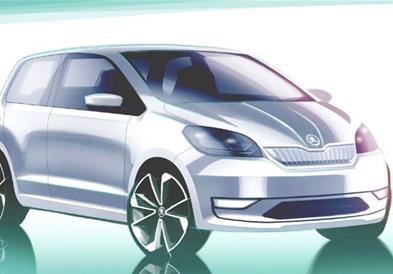 Доаѓа Volkswagen ID.1 , со знак на Шкода 