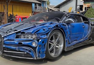 Направиле Bugatti Chiron од метални отпадоци (ВИДЕО)