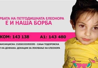 Апел за помош за лекување на Елеонора Тодоровска