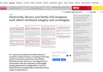 Нон-пејперот за наводно конечен договор меѓу Србија и Косово, втор ден го бранува регионот