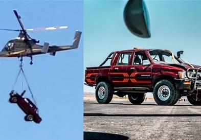 Може ли Toyota Hilux да преживее пад од 3.000 метри височина ? (ВИДЕО)