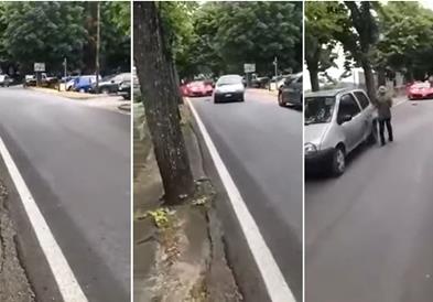 Малечок Твинго уништи бесно Ферари (ВИДЕО)