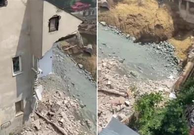 Фото: Се урна уште еден дел од зградата на Врачар во Белград