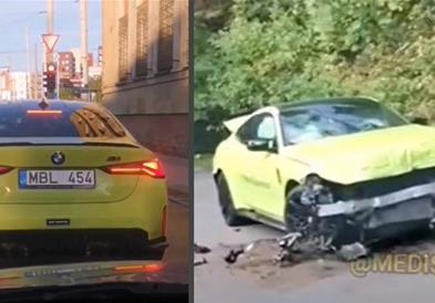 Со ново БМВ „разнел“ Мерцедес и два Пасата (ВИДЕО)