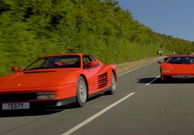 Борба на легендитe: Testarossa vs Lamborghini Countach (ВИДЕО)