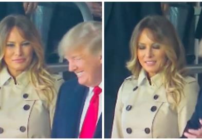 Реакцијата на Меланија на навивањето на Трамп стана хит (ВИДЕО)
