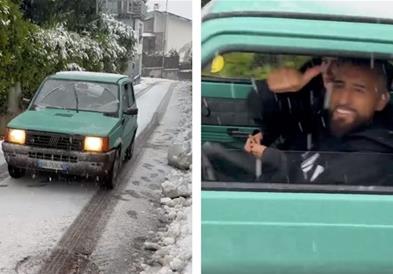 Ѕвезда на Интер ја вози својата девојка во Фиат Панда, а има „ѕверови“ во гаражата (ВИДЕО)