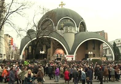 Бадник пред Соборниот храм во Скопје 
