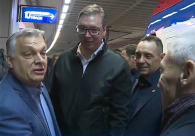 Вучиќ и Орбан го пуштија „Сокол“, најбрзиот воз на релација Белград- Нови Сад (ВИДЕО)