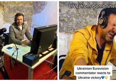 По победата на Украина, коментаторот на Евросонг скока низ скривницата (ВИДЕО)