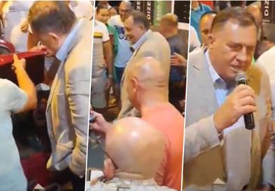 Додик со народна прослава, бик на ражен и 7 свештеници отвори бензинска пумпа (ВИДЕО)