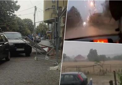 Силно невреме ја погоди Србија- паднати дрвја, оштетени покриви (ВИДЕО)