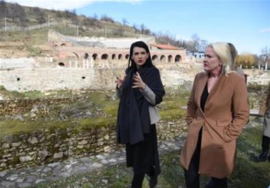 Костадиновска Стојчевска и амбасадорката на САД , Анџела Агелер на средба во Хераклеја
