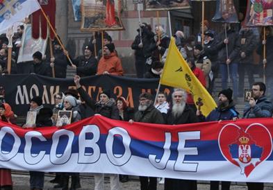 Во Белград протест против прифаќањето на германско-францускиот план за Косово