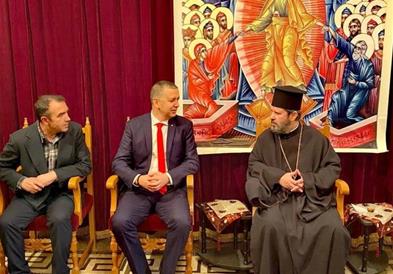Стерјовски ја посети Митрополијата во Корча по повод Велигден
