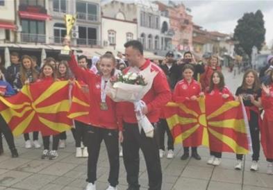Охрид ја пречека Христијана Парулеска - европската шампионка во традиционално таеквондо