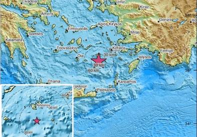 Силен земјотрес во Грција, епицентарот е во Егејското Море 