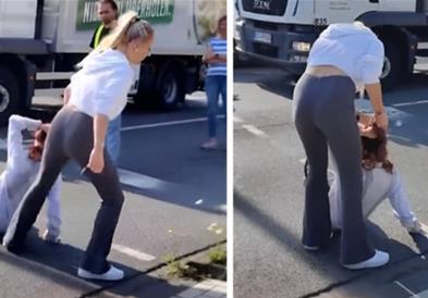 Германка за коса извлече еко активистка, која го блокира патот (ВИДЕО)