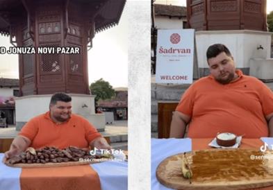 Тиктокер изеде 153 ќебапчиња во Нови Пазар: Ако ги изедам, не плаќам ништо? (ВИДЕО)