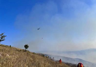 Голем пожар на планината Шпираг во Албанија