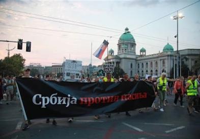 Два протести во Белград: „Србија против насилството“ и блокада кај Сава Центар