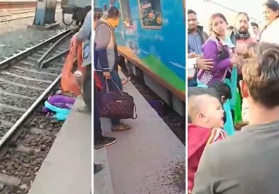 Дете падна на пруга, по која што поминува воз- мајката направи чудо (ВИДЕО)