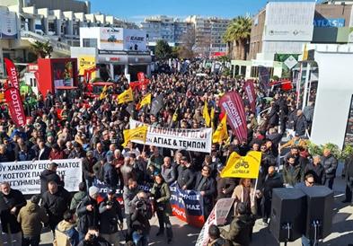 Масовен и мирен протест на земјоделците во Солун