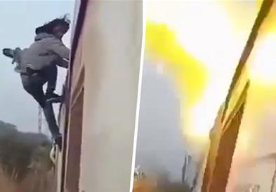 Го удрила струја поради селфи на воз во движење: Кликовите се поважни (Вознемирувачко видео) 